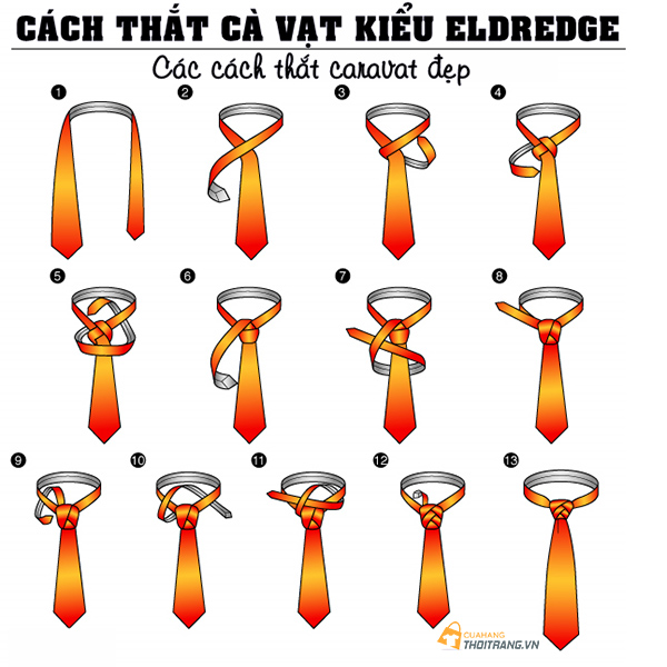 Cách thắt cà vạt kiểu Eldredge
